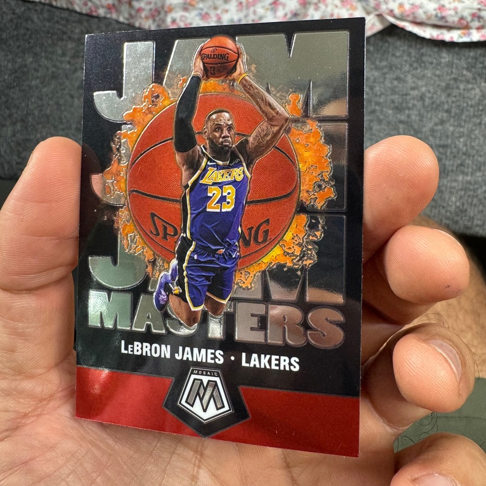 Panini Trading Card LeBron James Lakers Mosaic Jam Masters Silver Insert No. 16